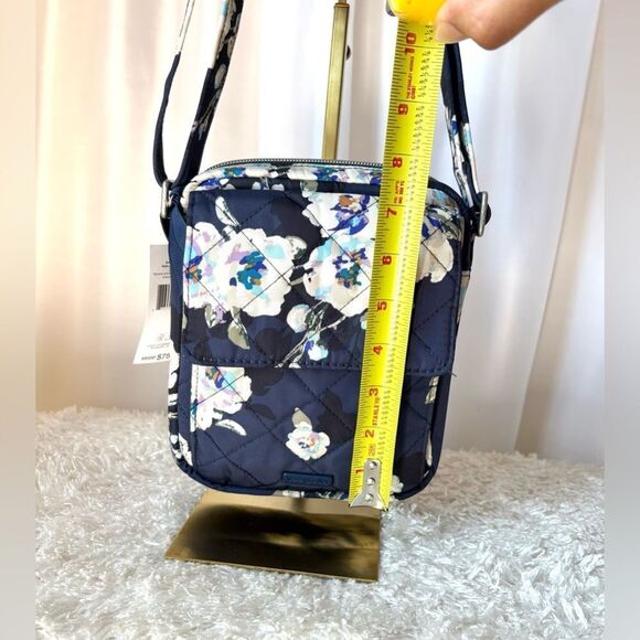 Floral Vera Bradley Crossbody Bag in Navy Blue NWT - Picture 11 of 13